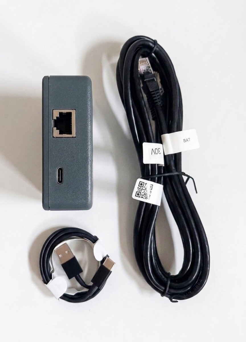 JBD Monitor RJ45 socket and USB-C power socket